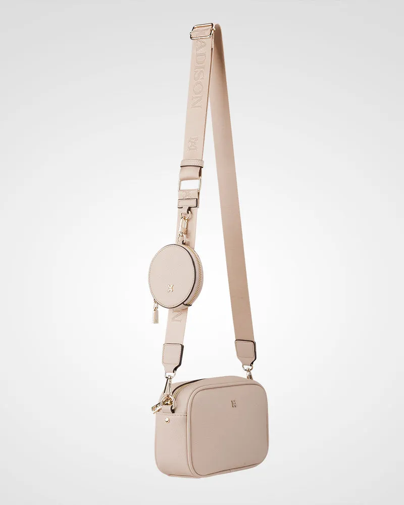 Monica Nude Camera Crossbody Bag   Utility Bag Strap