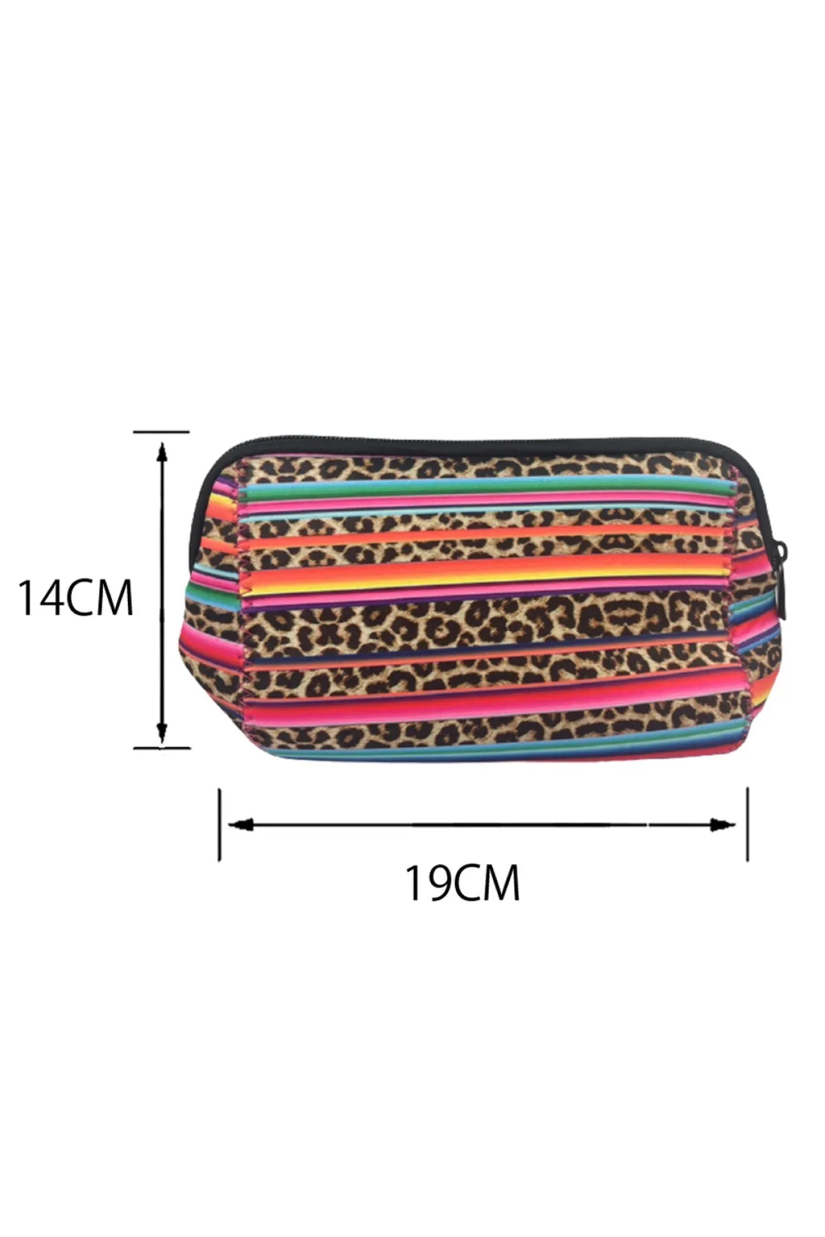 Multicolor Serape Leopard Make Up Storage Bag 14*19CM