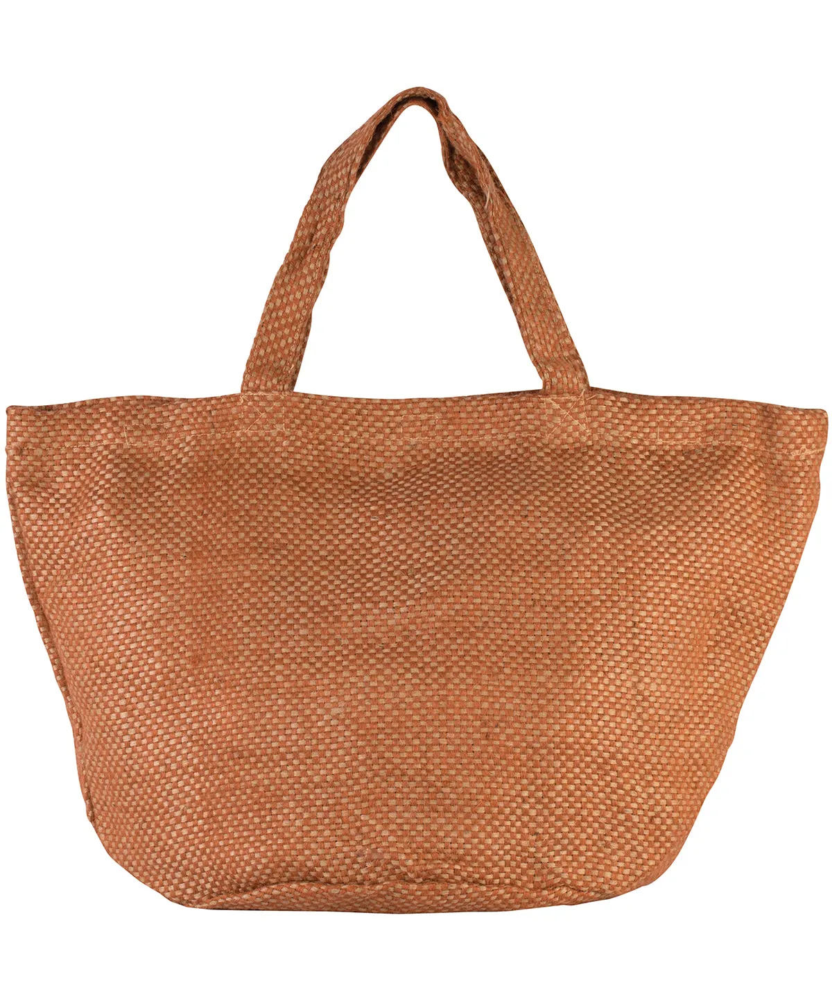 Natural/Saffron - 100% natural yarn dyed jute bag