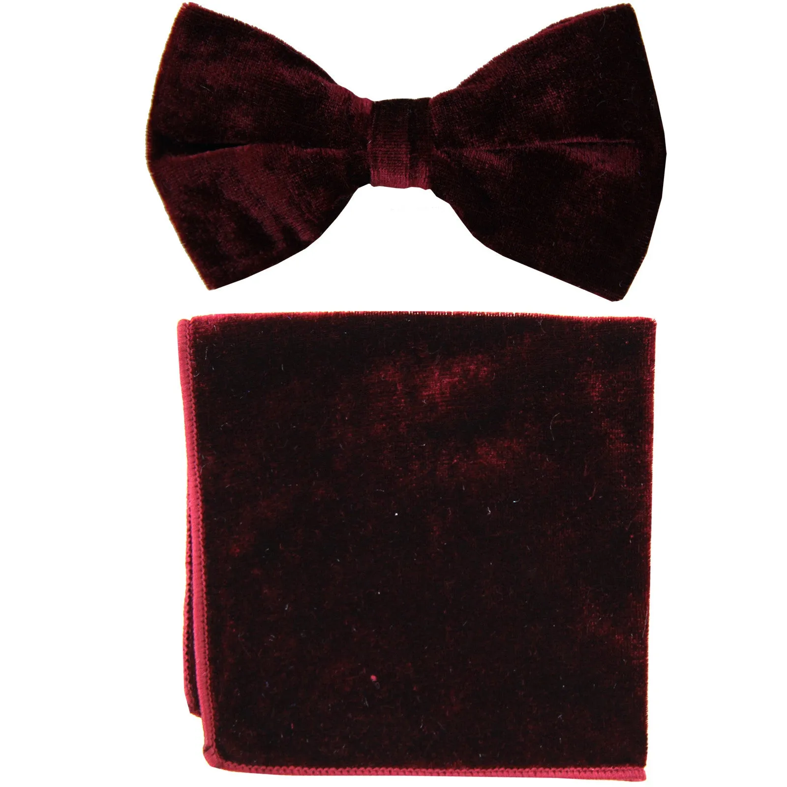New formal men's pre tied Bow tie set Velvet & hankie set