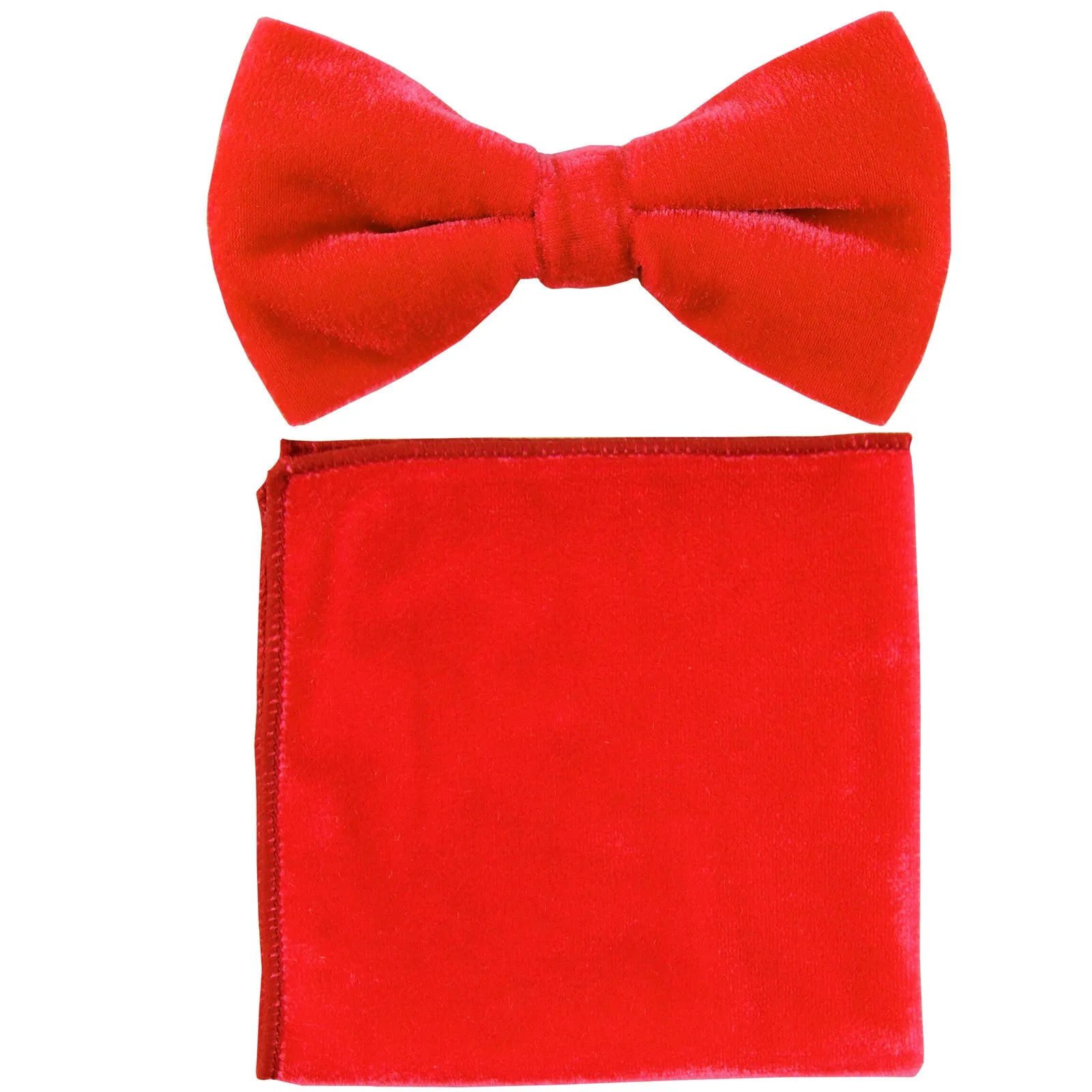New formal men's pre tied Bow tie set Velvet & hankie set
