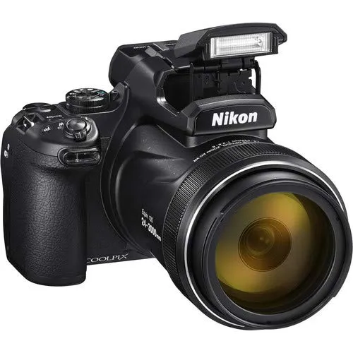 Nikon COOLPIX P1000 16.7 Digital Camera with 3.2" LCD, Black - Bundle Kit with x 32GB Memory Cards   2X Spare Batteries