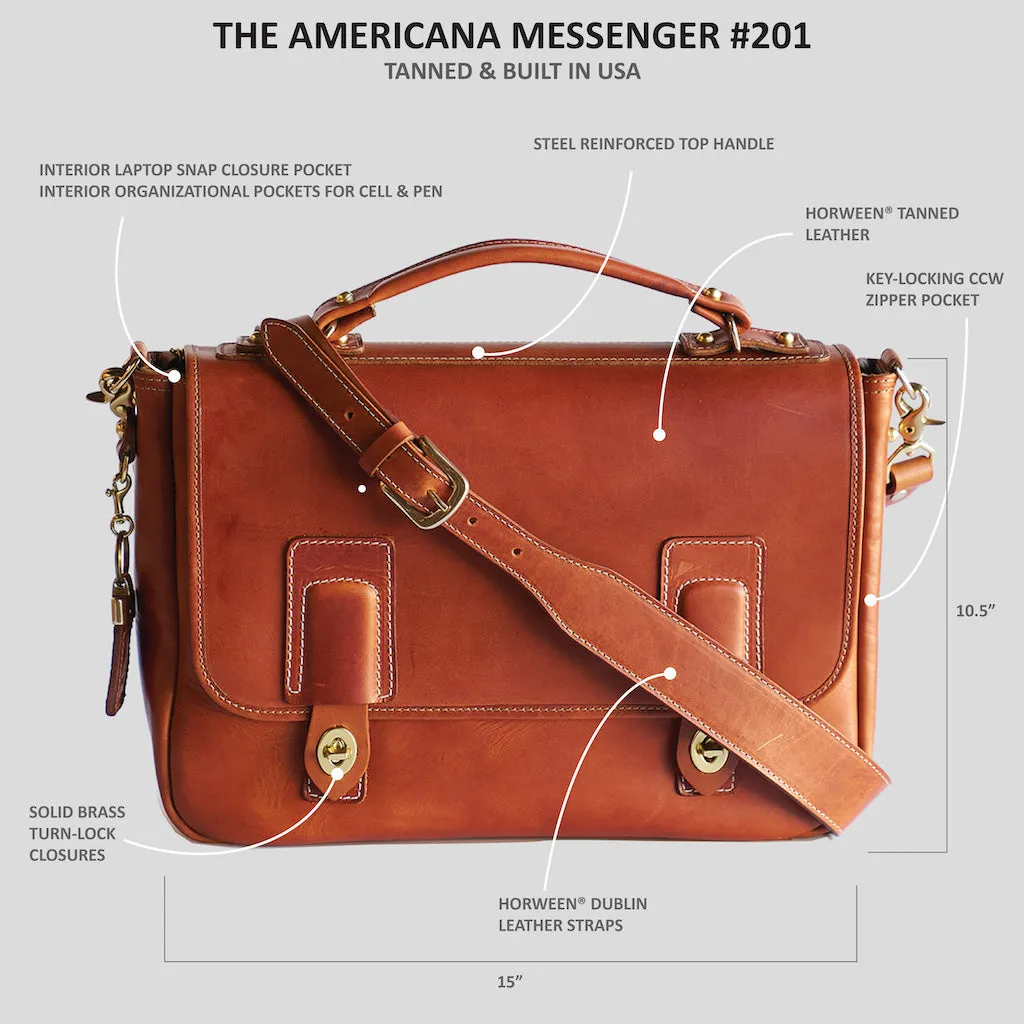 No.210 Americana Messenger | Chestnut