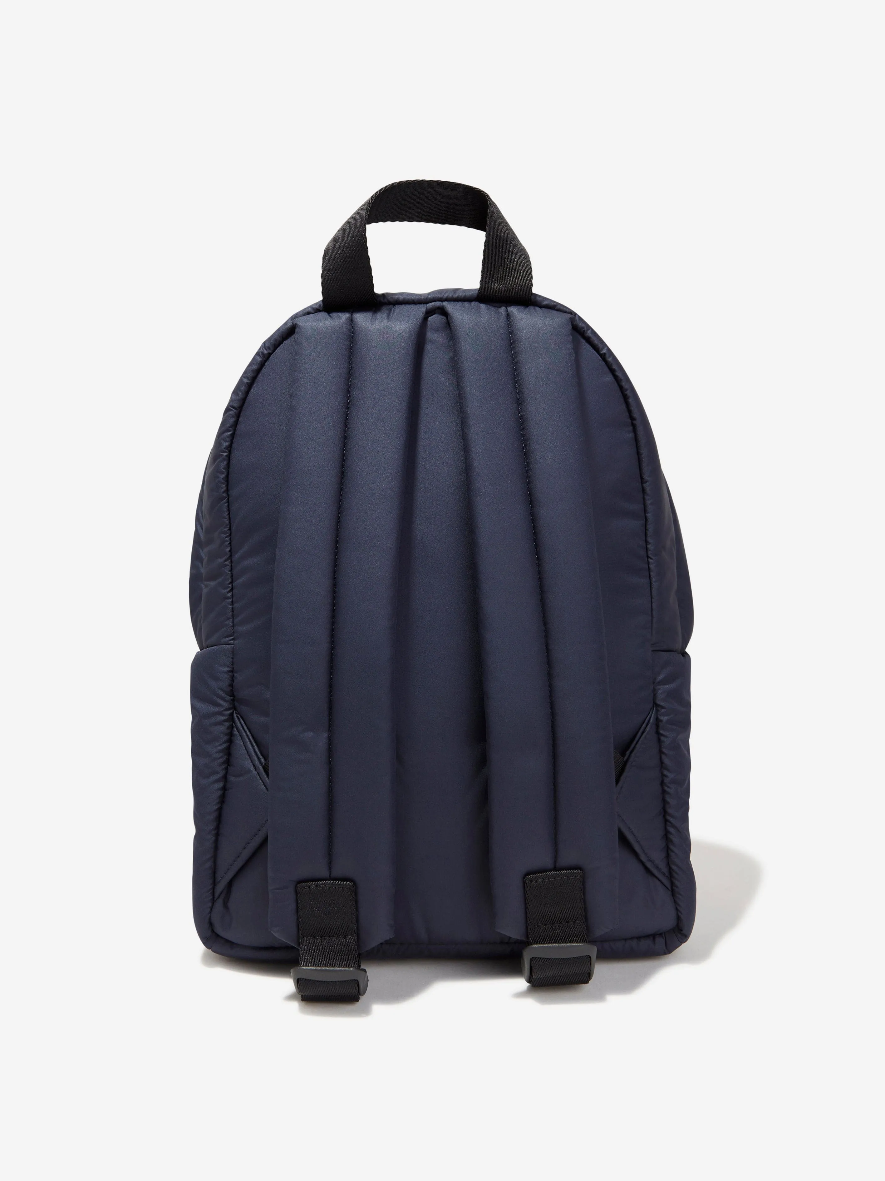 Palm Angels Kids Curved Logo Backpack in Navy