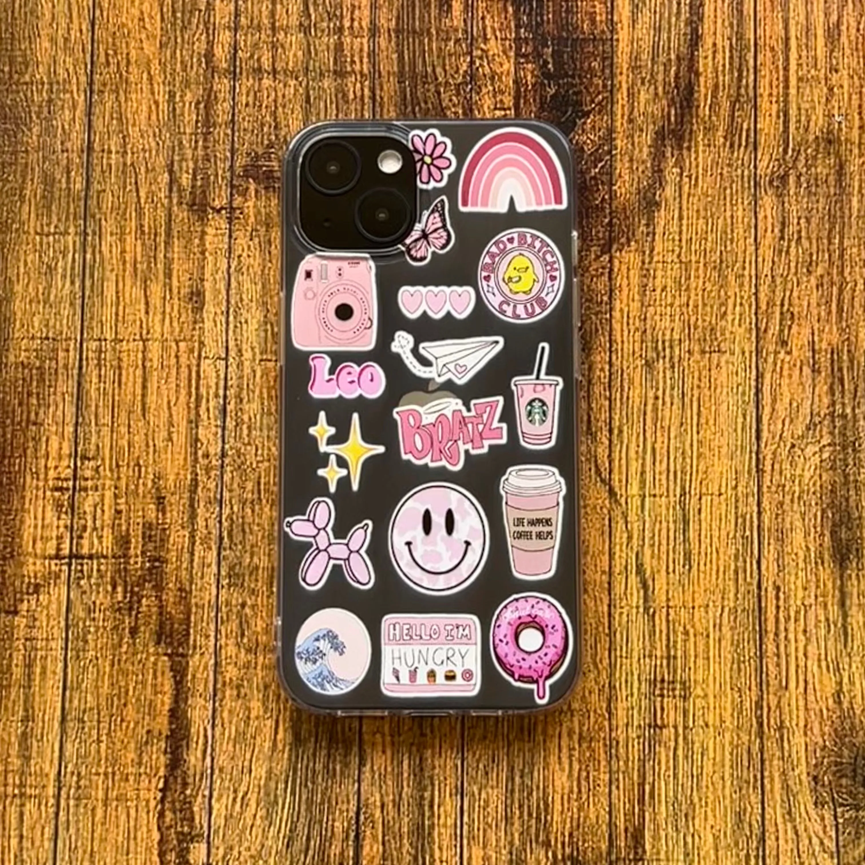 Pink Stickers Clear Case