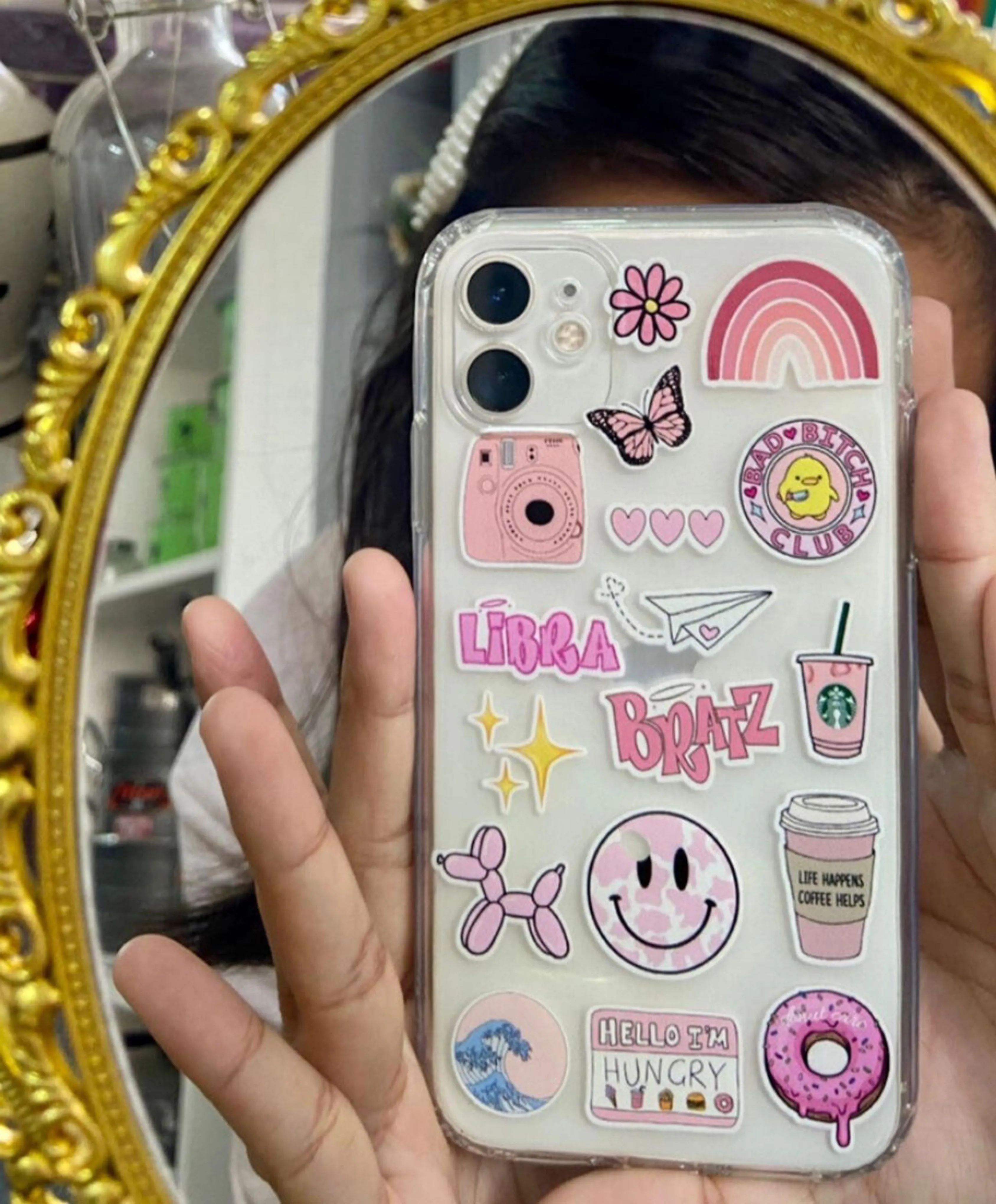 Pink Stickers Clear Case