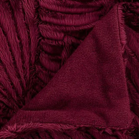 Plaid in pelliccia spazzolata 120x160cm Rubino | Rohome