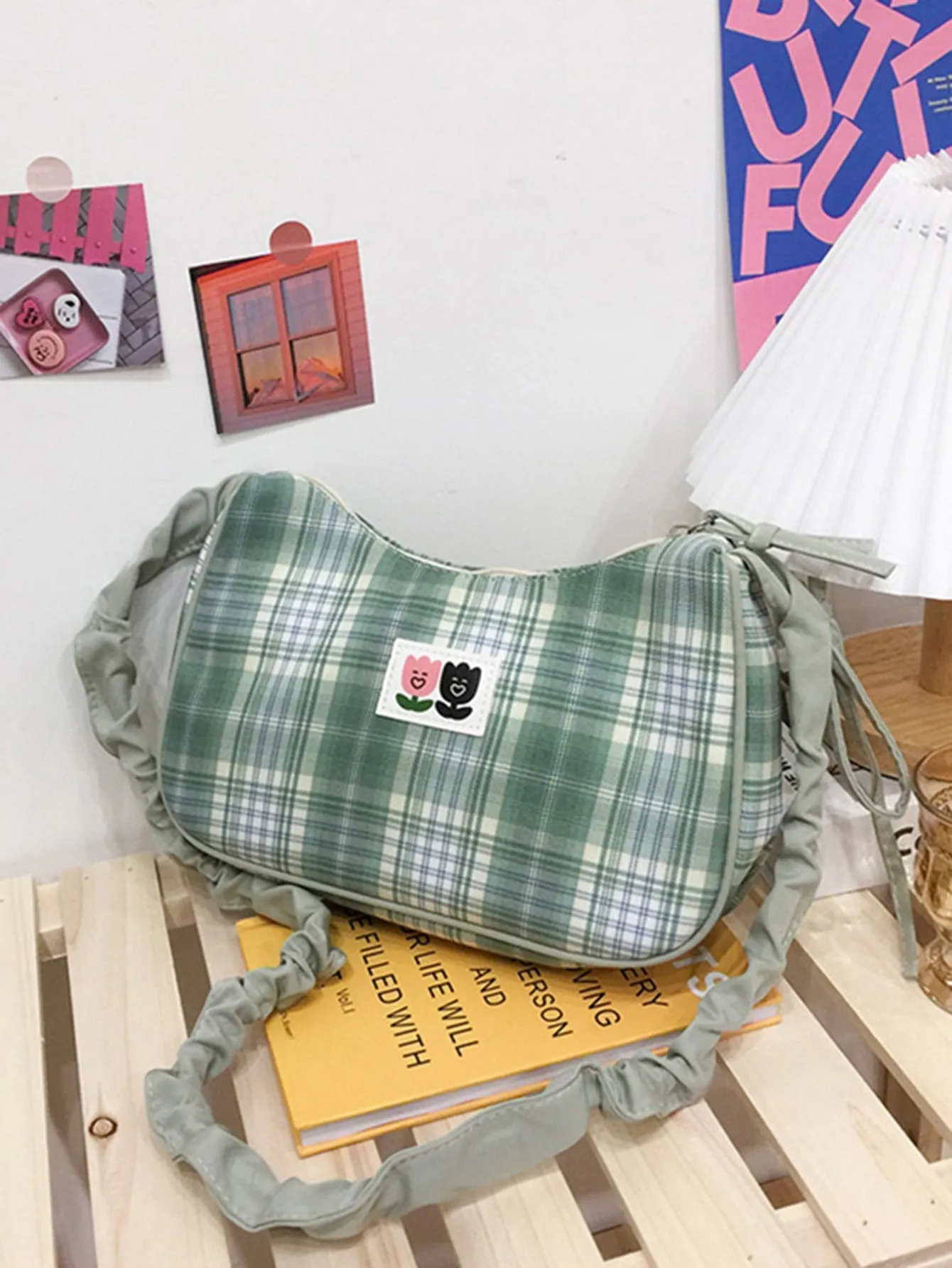 Plaid Shoulder Bag