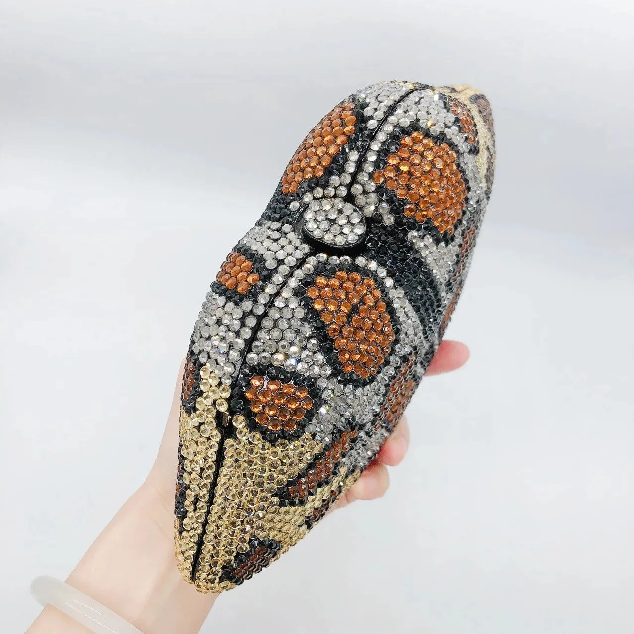 Pre Order:  Leopard Print Mouth Diamond Purse