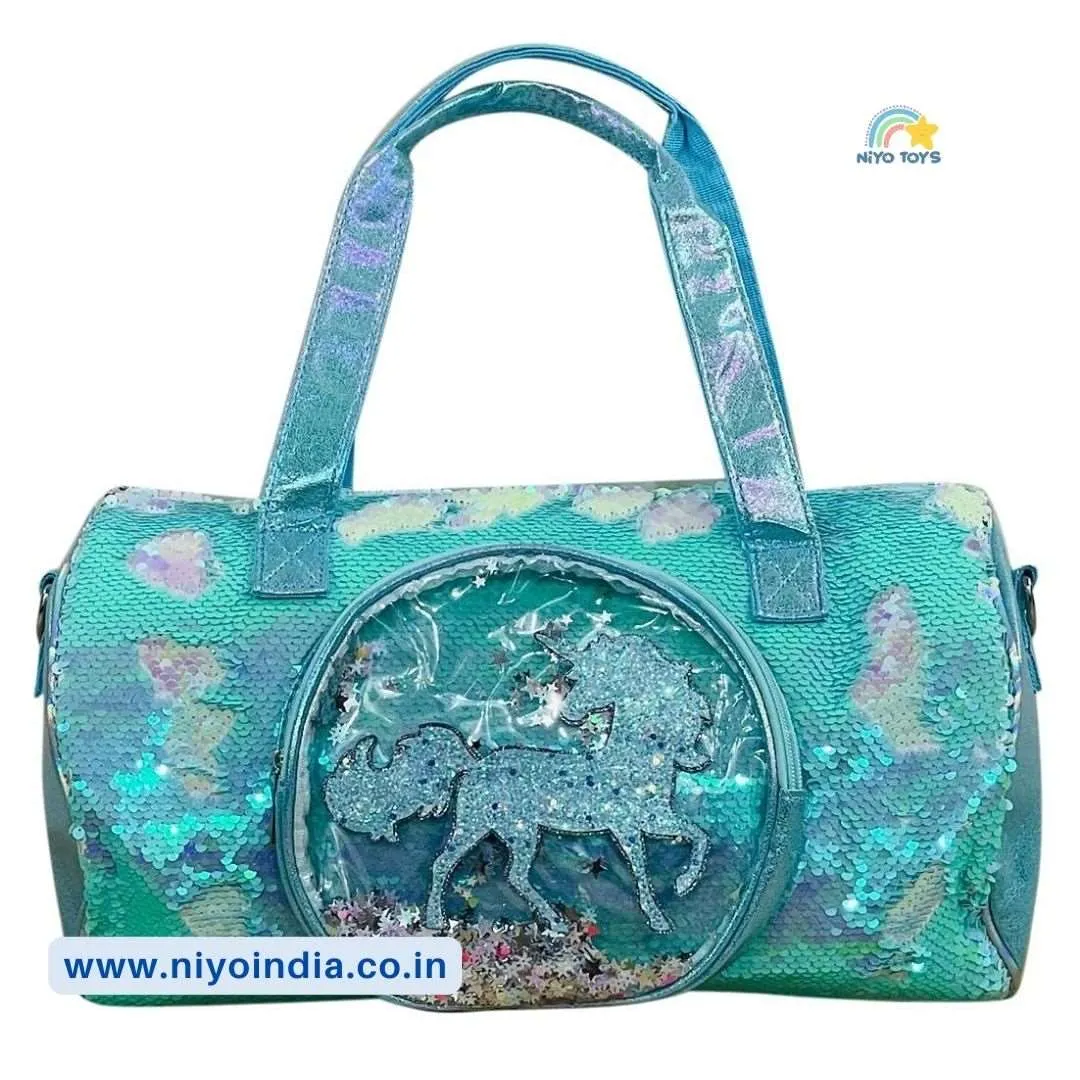 Premium Quality Unicorn Holographic Sequin Duffle Bag Overnight Bag