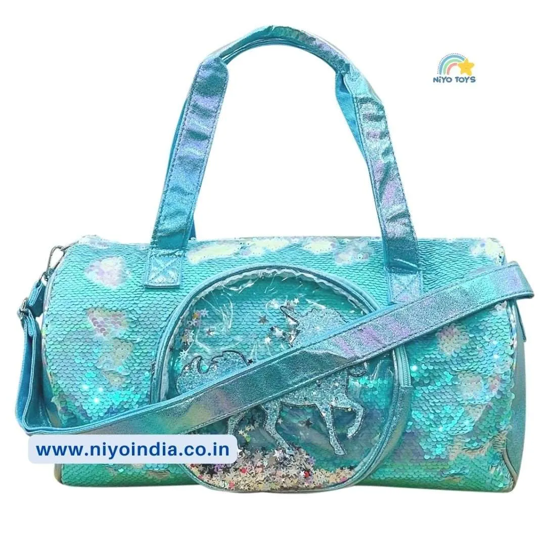 Premium Quality Unicorn Holographic Sequin Duffle Bag Overnight Bag