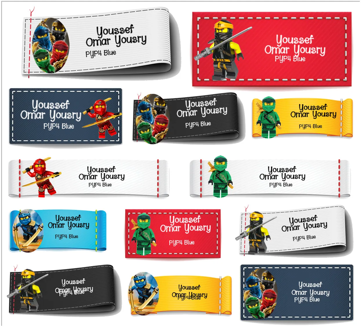 ""Ninjago" School labels packs