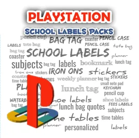 ""Playstation" School labels packs