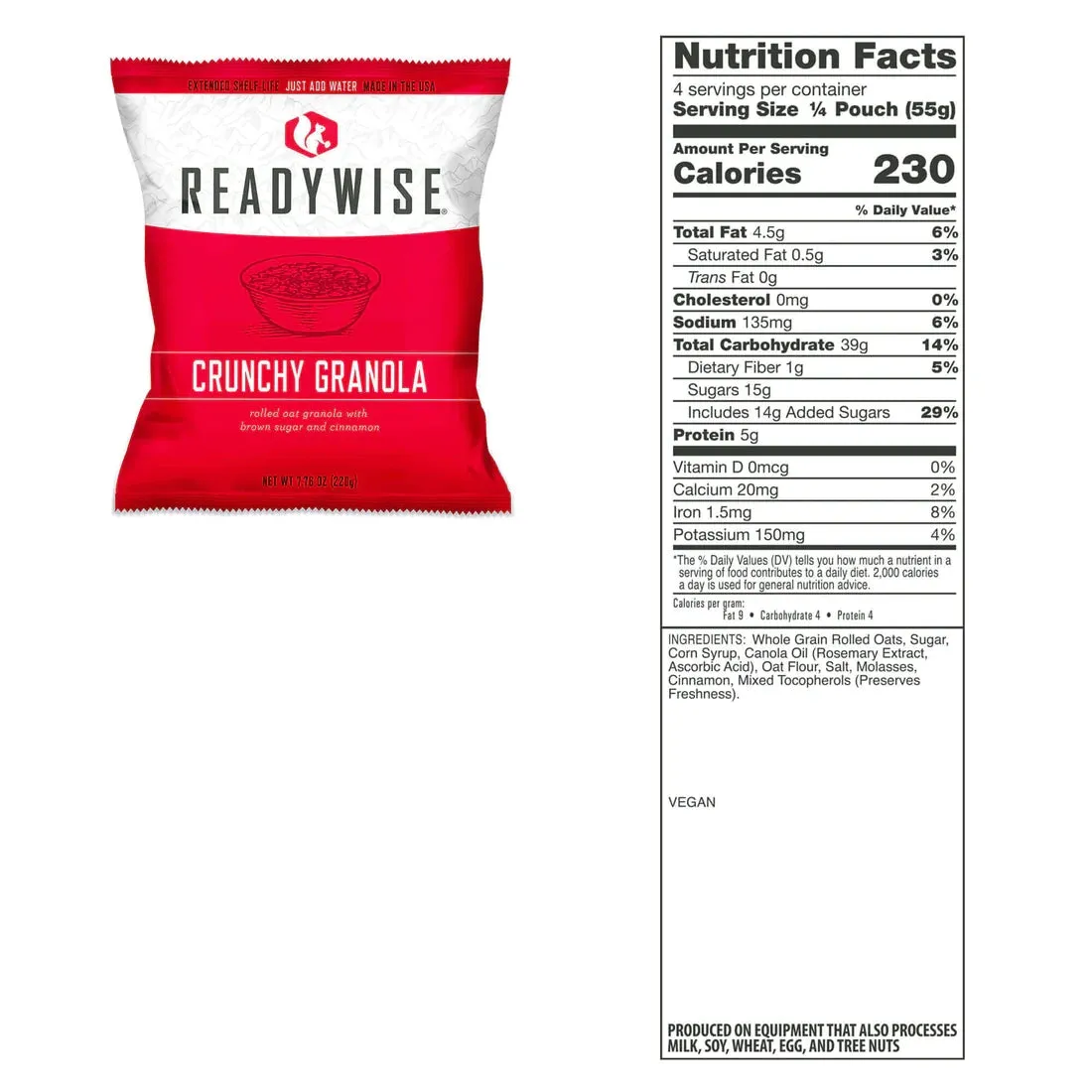 ReadyWise Freeze-Dried Emergency Food Dry Bag - 60 Servings