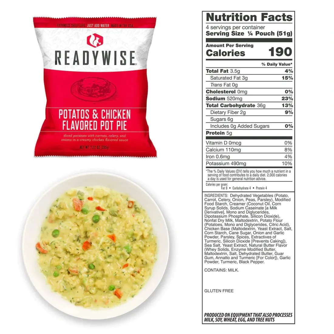 ReadyWise Freeze-Dried Emergency Food Dry Bag - 60 Servings