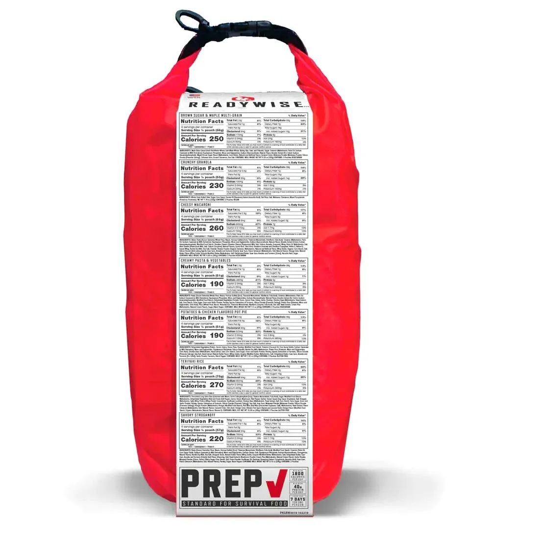 ReadyWise Freeze-Dried Emergency Food Dry Bag - 60 Servings