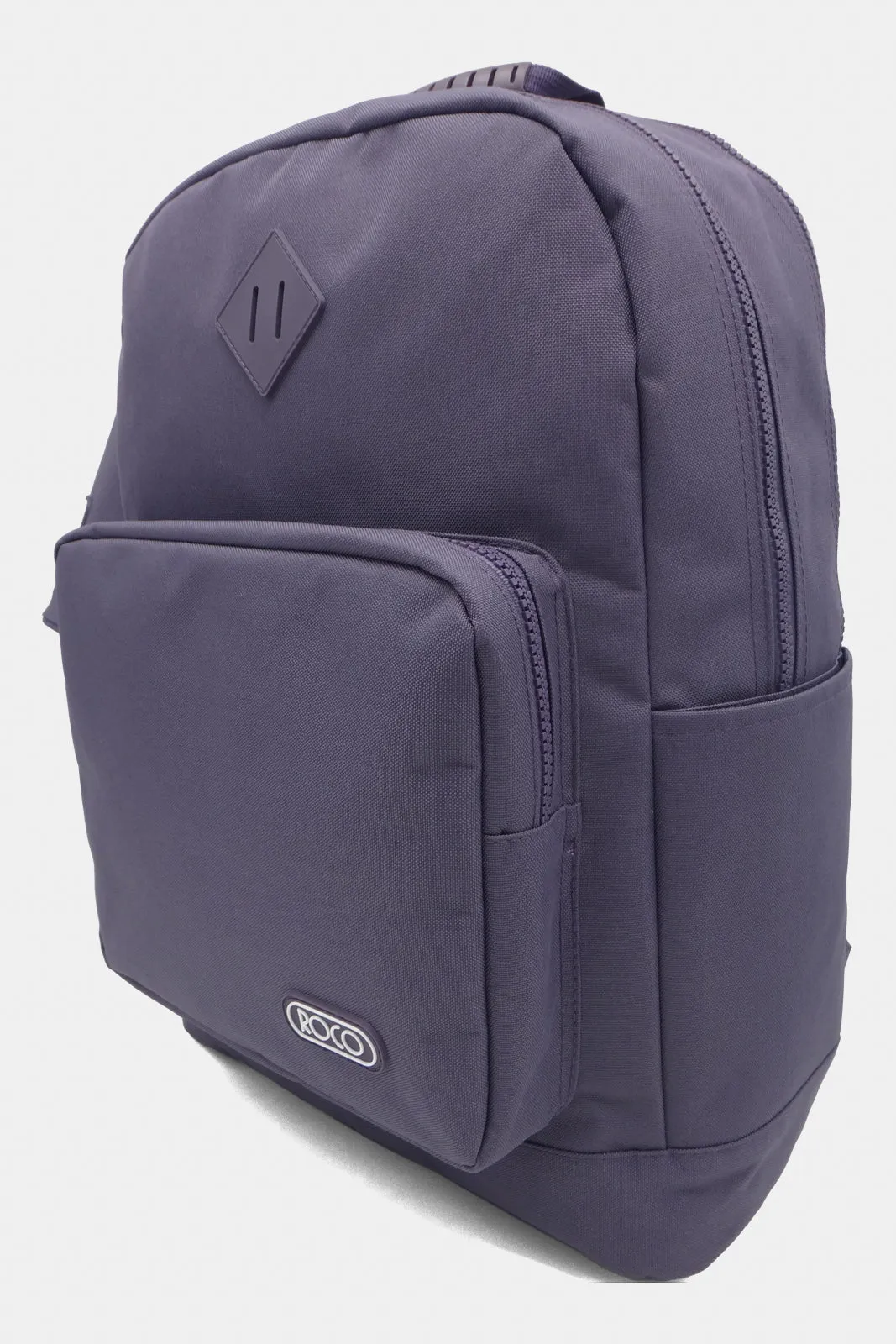 Roco Purple Plain Backpack With Pencil Case And Adjustable Straps (17 Inch)