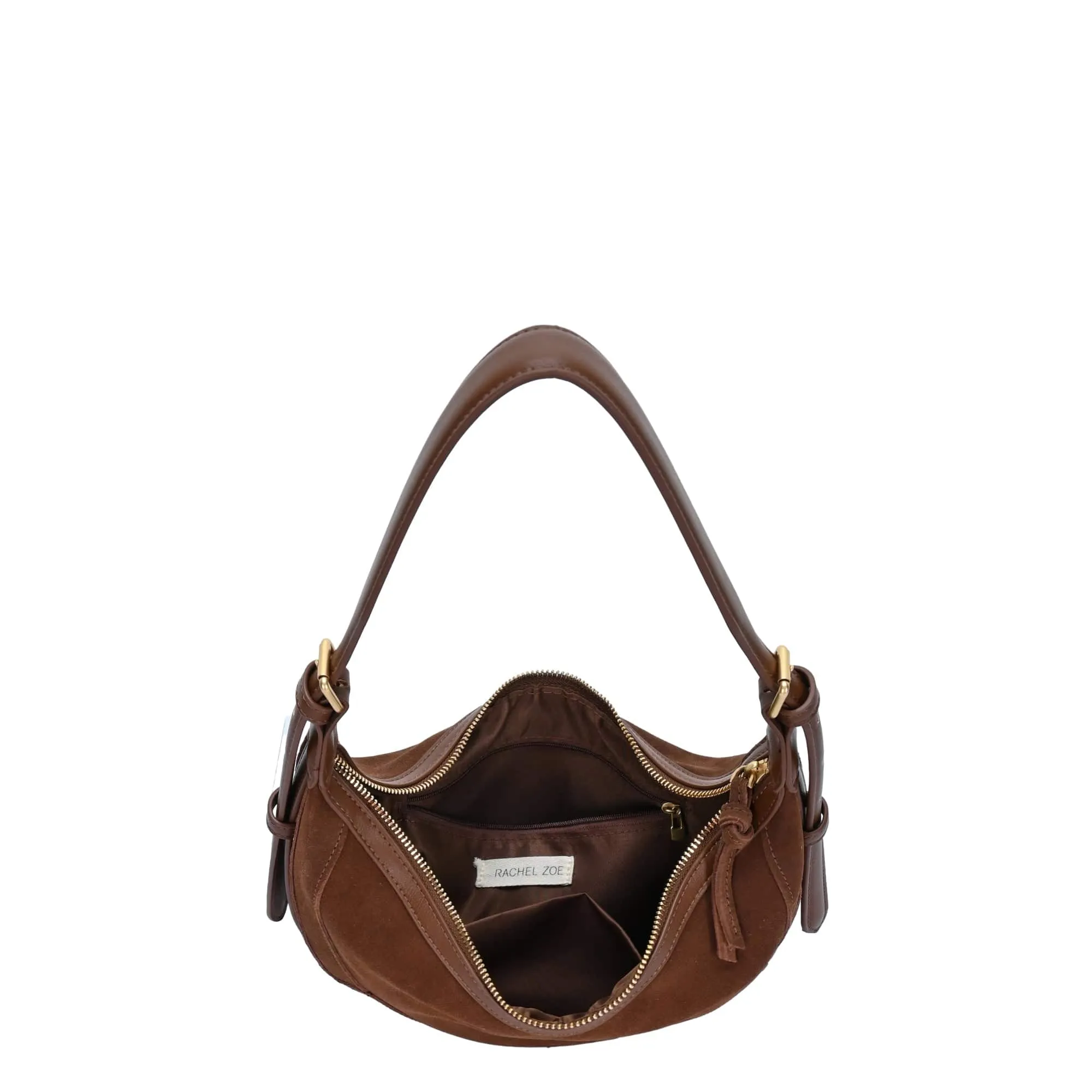 RZ7457 Val Vegan Suede Crescent Shoulder Bag