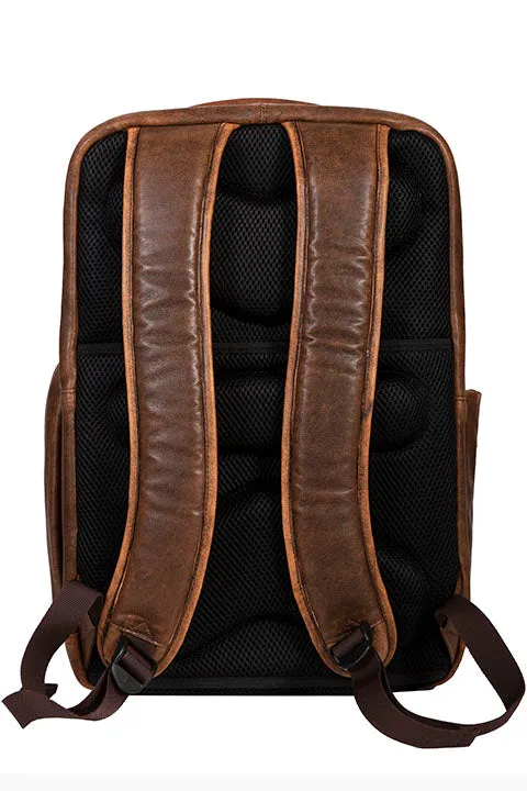 Scully Distressed  Brown Leather Backpack