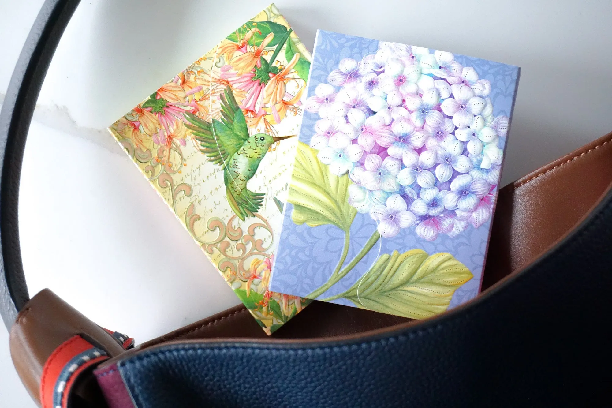 Sienna's Garden Purse Pad with Pen Hydrangea