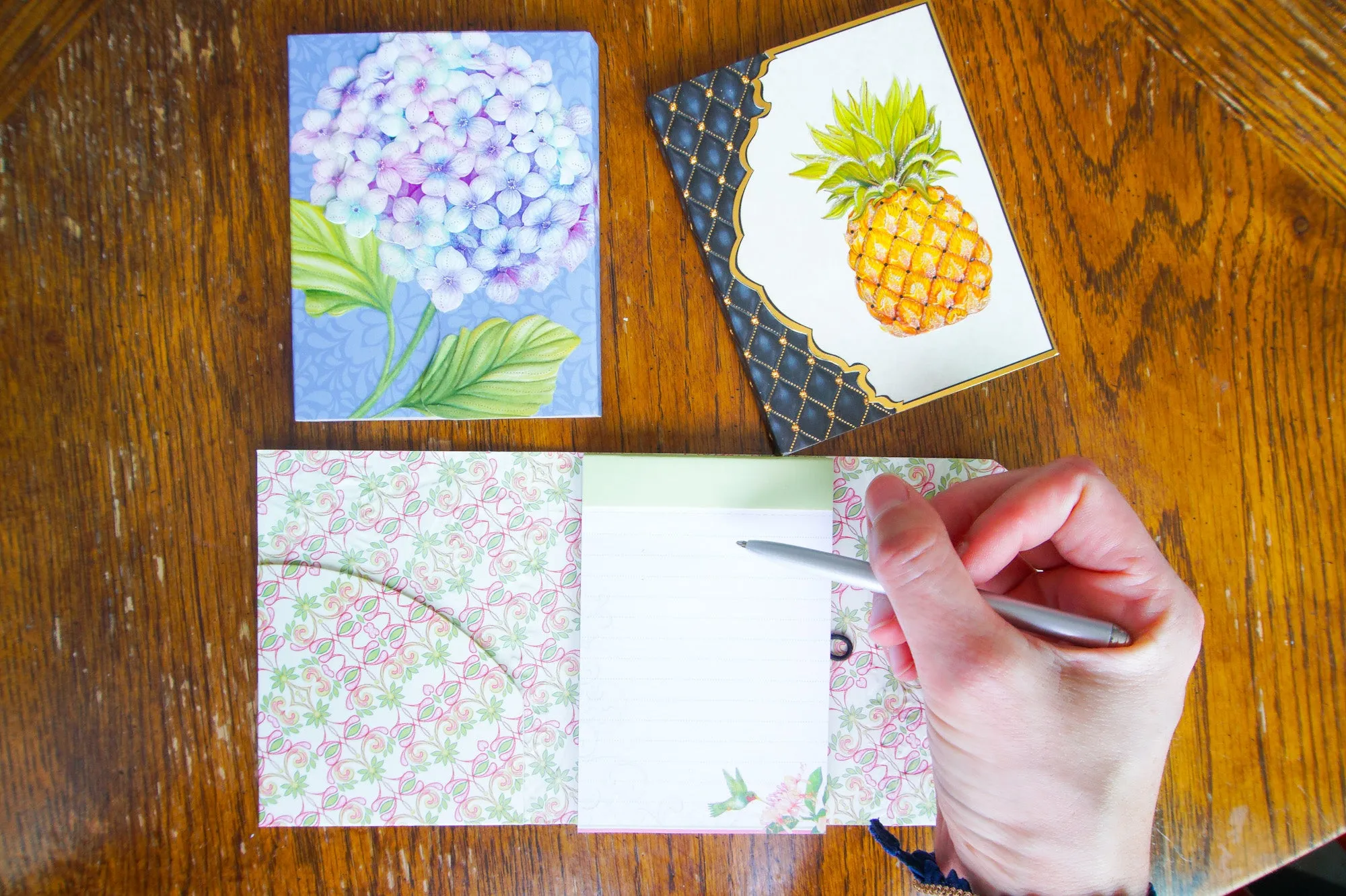 Sienna's Garden Purse Pad with Pen Hydrangea