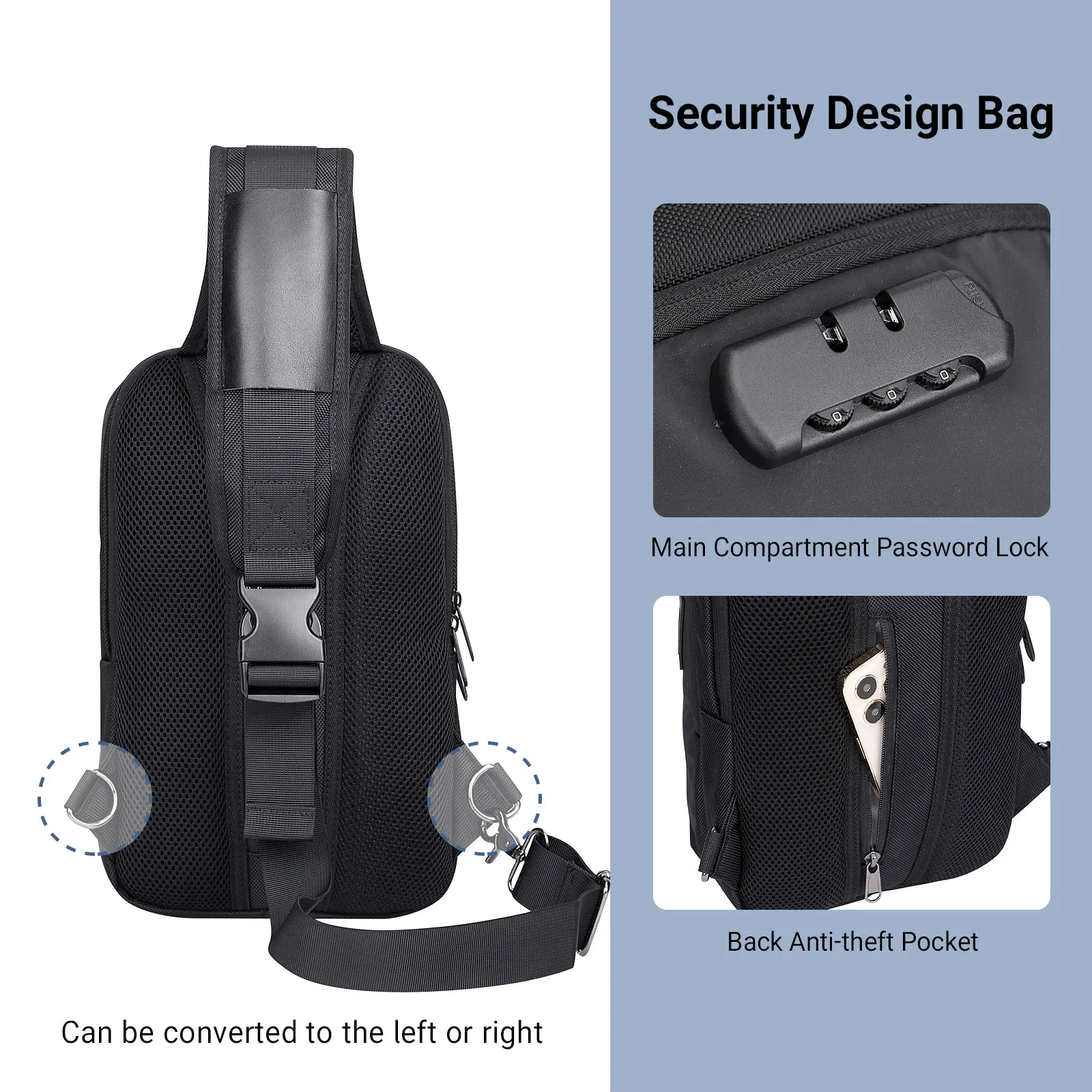 Sling Bag for Men Travel Anti-theft