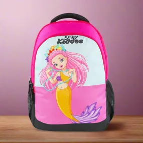 Smily Kiddos 29 Ltrs Junior School Bag  - Mermaid Theme - Dark Pink LxWxH :45 X 33 X 20 CM