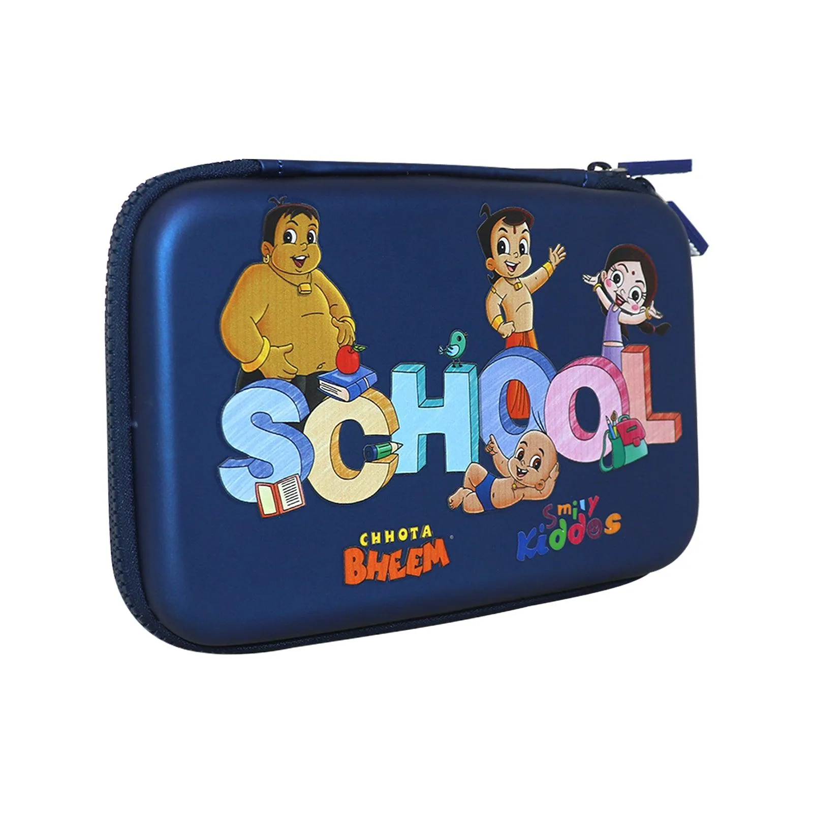 Smily Kiddos - Licensed Chhota Bheem  - Stylish & Spacious Hardtop EVA Pencil Case School Theme - Blue