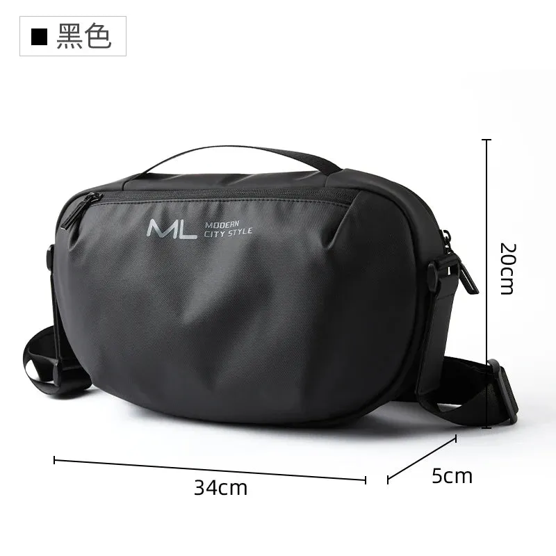 Sohiwoo Men Chest Bag 11inch IPad Solid Waterproof Dry-Wet Separation Outdoor Multifunction Premium Sling Bag For Male Commuter