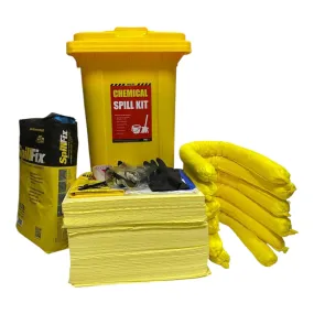 Spilldoc 120 Litre Chemical Spill Kit with Granular Absorbent Floor Sweep