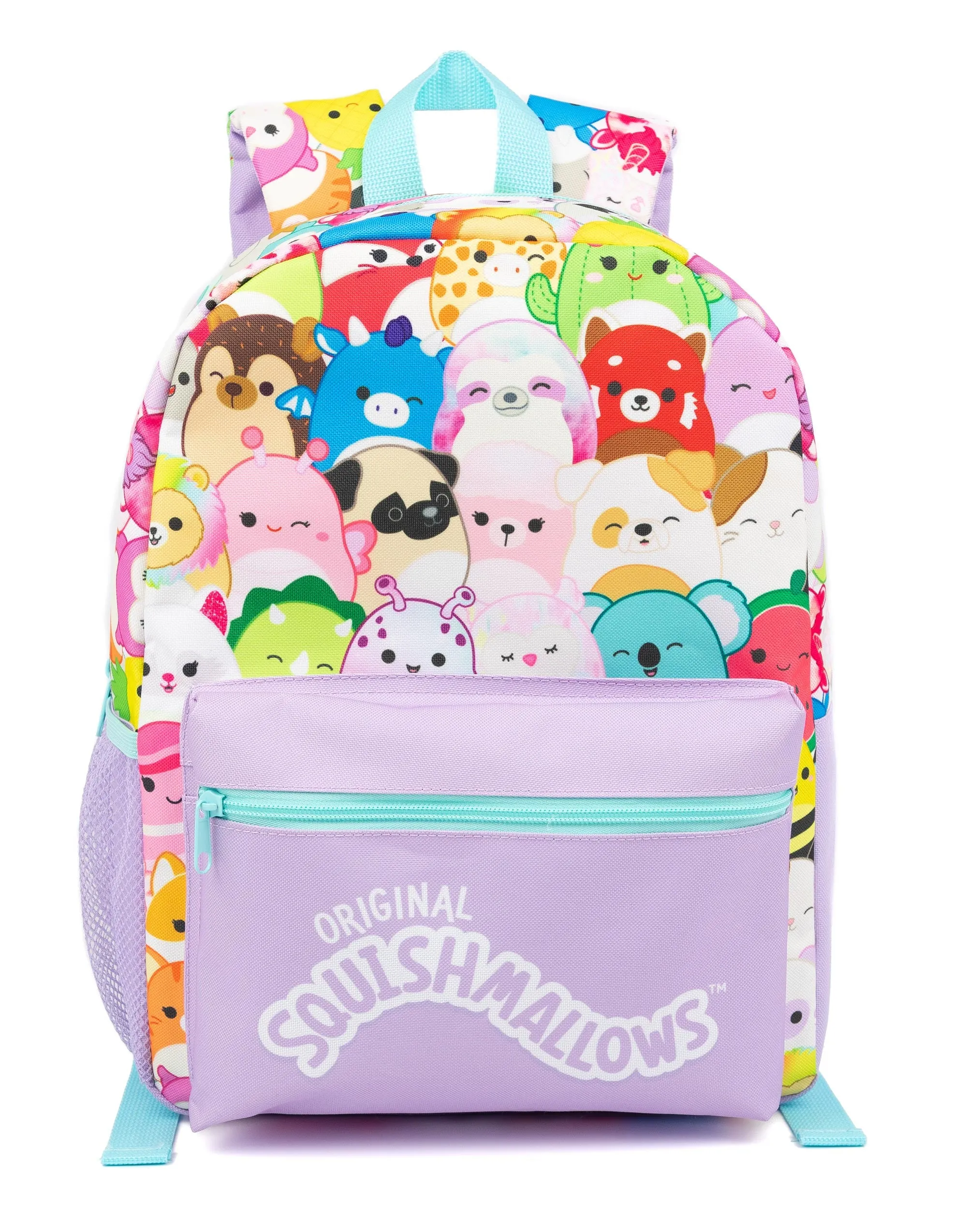 Squishmallows Back Pack 4 Piece Set Printed Unisex Kids Purple 4 Piece Backpack Set