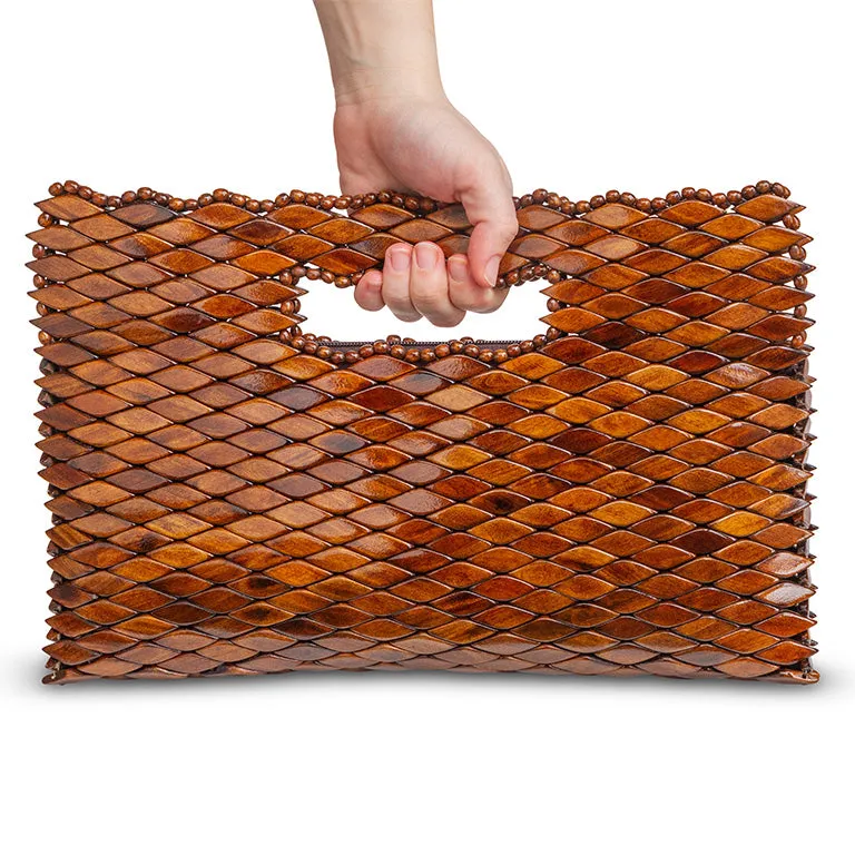 St. Tropez Clutch  - Dark Walnut