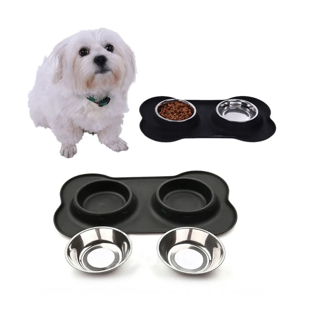 Stainless Steel Bowl Set w/ Anti-Slip Mat