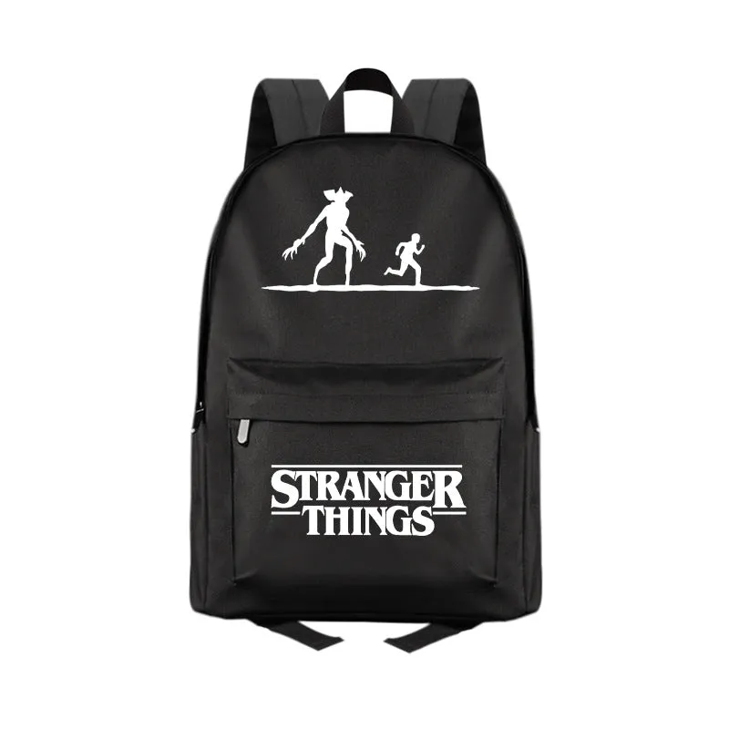 Stranger Things Backpack Large Capacity Fashion Canvas Backpack Student Schoolbag