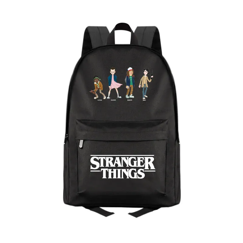 Stranger Things Backpack Large Capacity Fashion Canvas Backpack Student Schoolbag