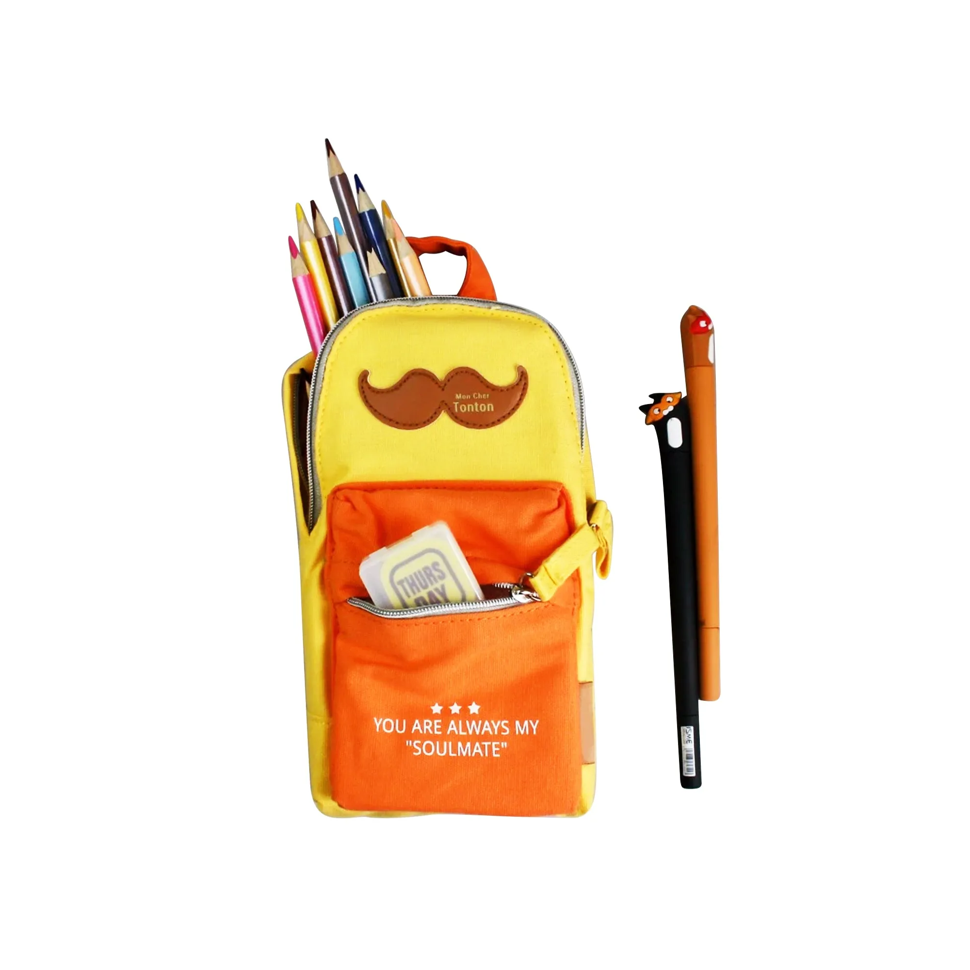 Stylish Backpack Design Pencil Case -  Assorted Colours