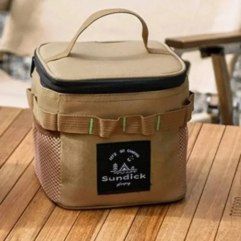 SUNDICK Outdoor Camping Seasoning Storage Bag Black Khaki Color Comes With Seasoning Bottle