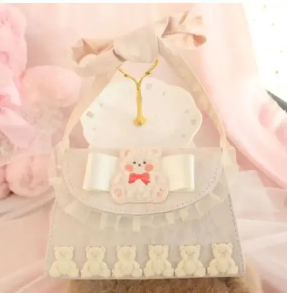 TAVIMART  -  Cute Bear Lolita Lace Bag Soft Sister Gentle Girl Daily Messenger Bag Lolita Handbag Kawaii Girl Loli Cosplay