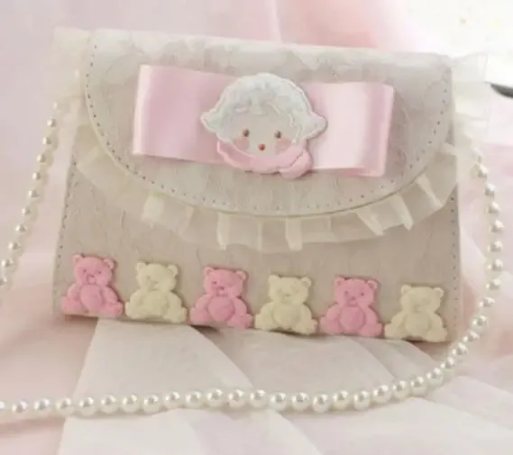 TAVIMART  -  Cute Bear Lolita Lace Bag Soft Sister Gentle Girl Daily Messenger Bag Lolita Handbag Kawaii Girl Loli Cosplay