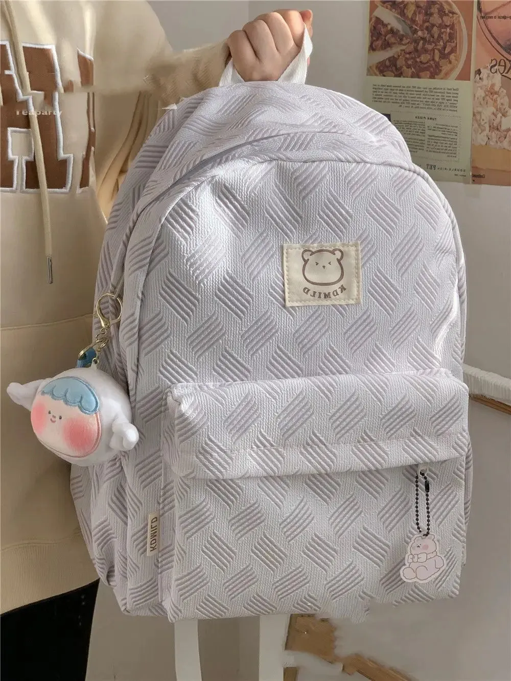 TAVIMART  -  Japanese Ins Girl Schoolbag Female Korean Version of College Style Cute Bear High School Student Backpack