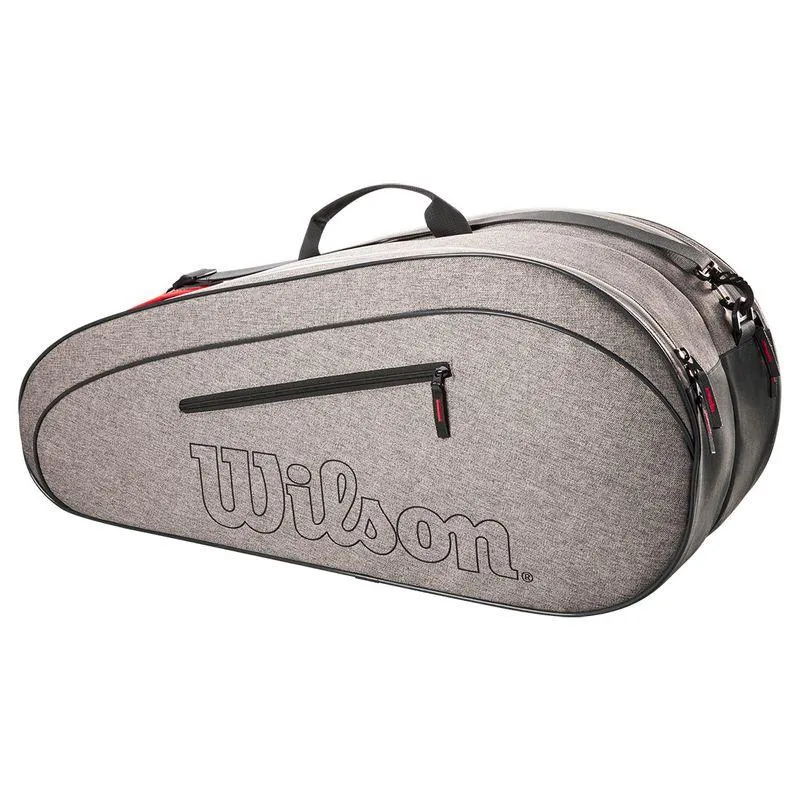 Team 6 Pack Tennis Racquet Bag Heather Grey