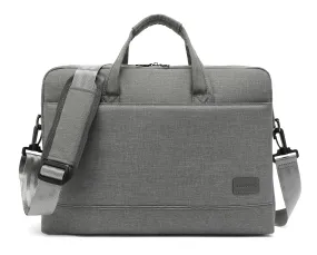 THE CLOWNFISH CoolBELL Water Resistant Nylon Unisex 15.6 inch Laptop Messenger Bag Briefcase with Trolley Strap (Grey)