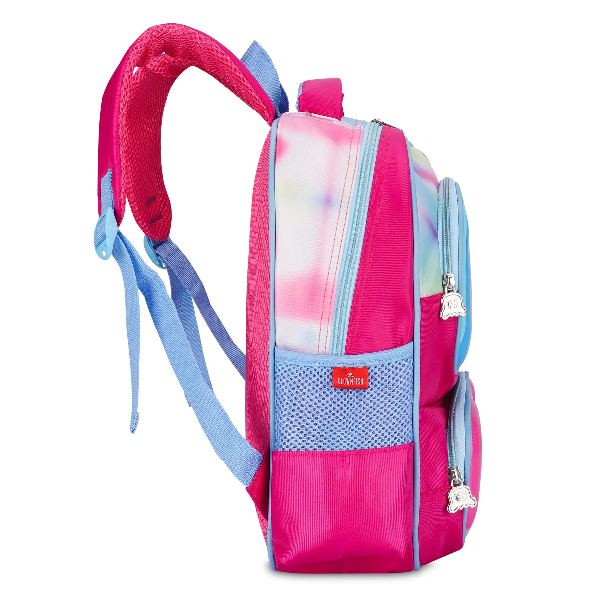 THE CLOWNFISH Little Champ Series Polyester 13.6 Litres Kids Backpack School Bag Daypack Sack Picnic Bag for Tiny Tots-Age Group 3-5 years (Light Pink)