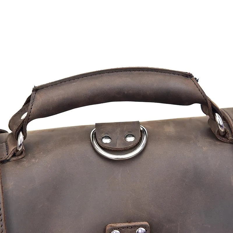 The Gustav Messenger Bag | Large Capacity Vintage Leather Messenger Bag