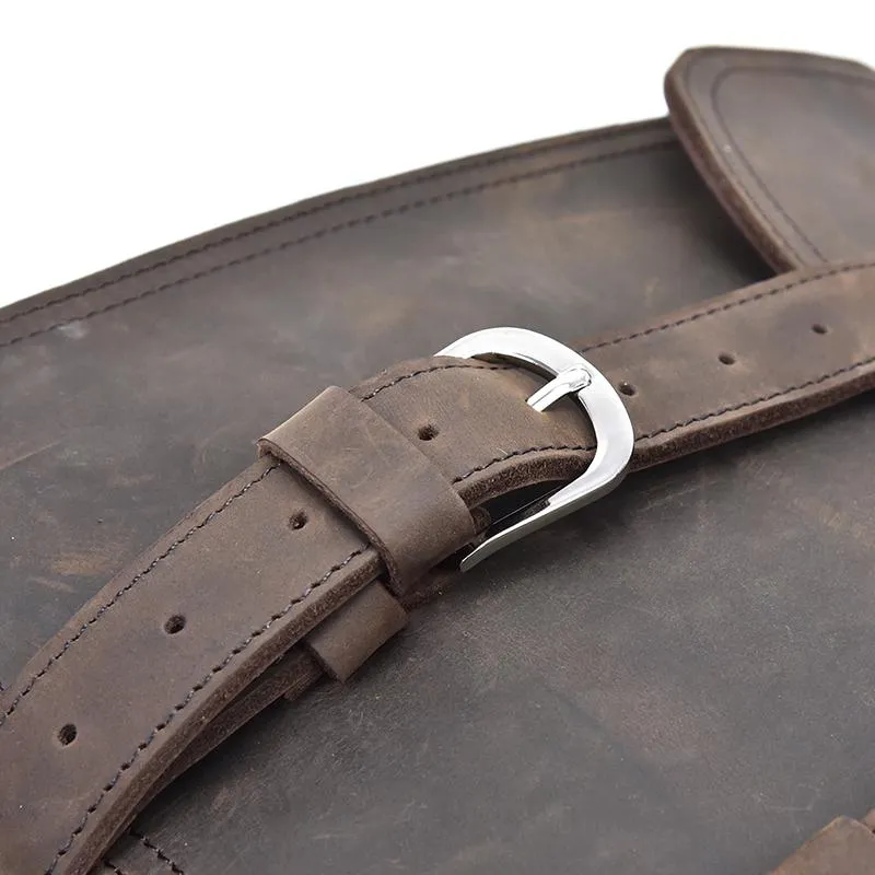 The Gustav Messenger Bag | Large Capacity Vintage Leather Messenger Bag