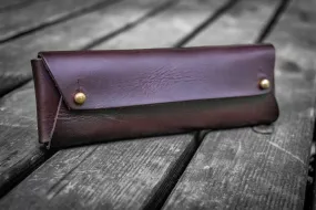 The Student Leather Pencil Case - Dark Brown