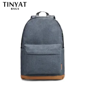 TINYAT Men's 15 inch laptop backpacks computer male school Backpacks Rucksacks leisure for teenage Travel Shoulder Mochila Grey