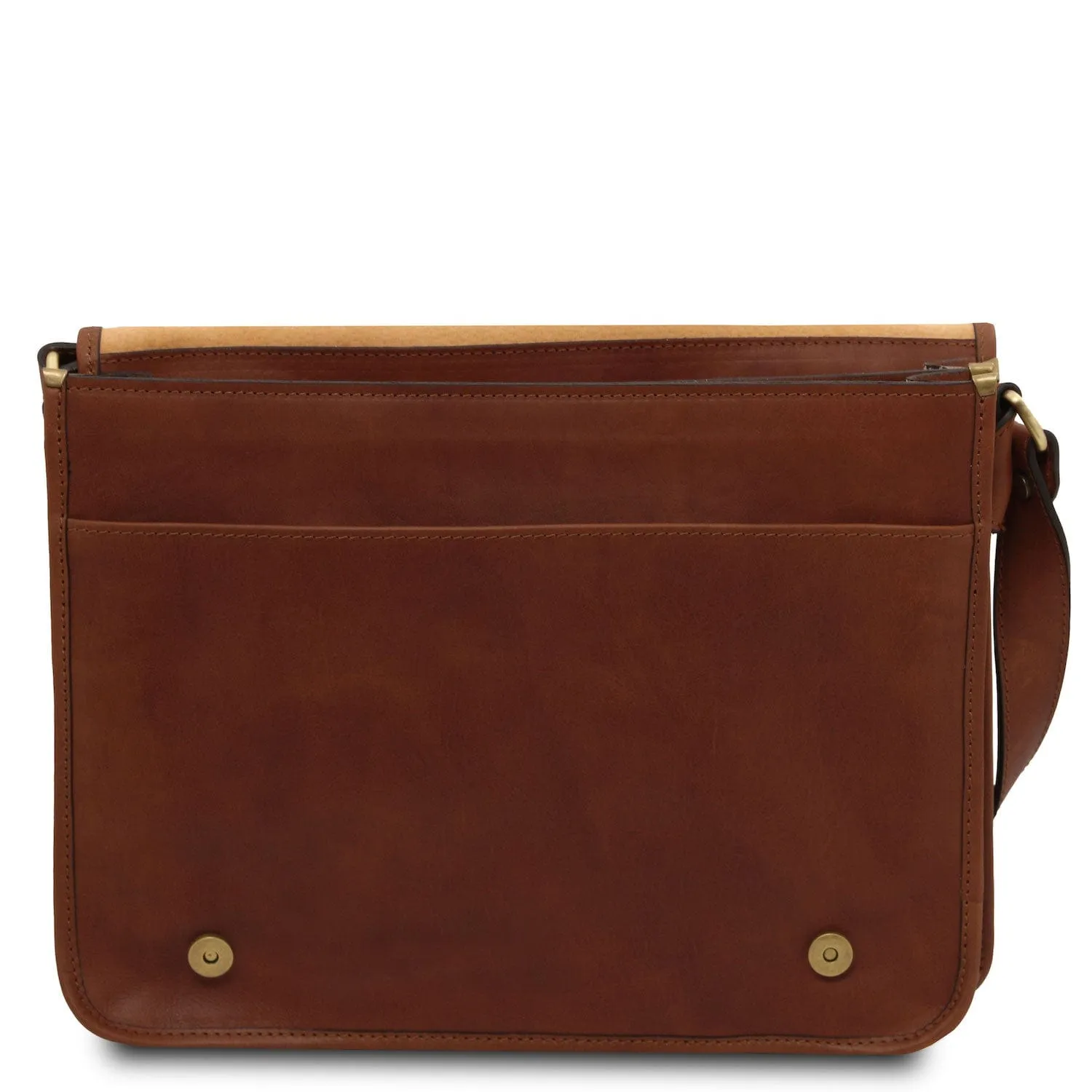 TL Messenger - Two compartment matte leather shoulder bag - Large size | TL142430