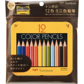 Tombow Mini Colored Pencils, 12pc Set with sharper