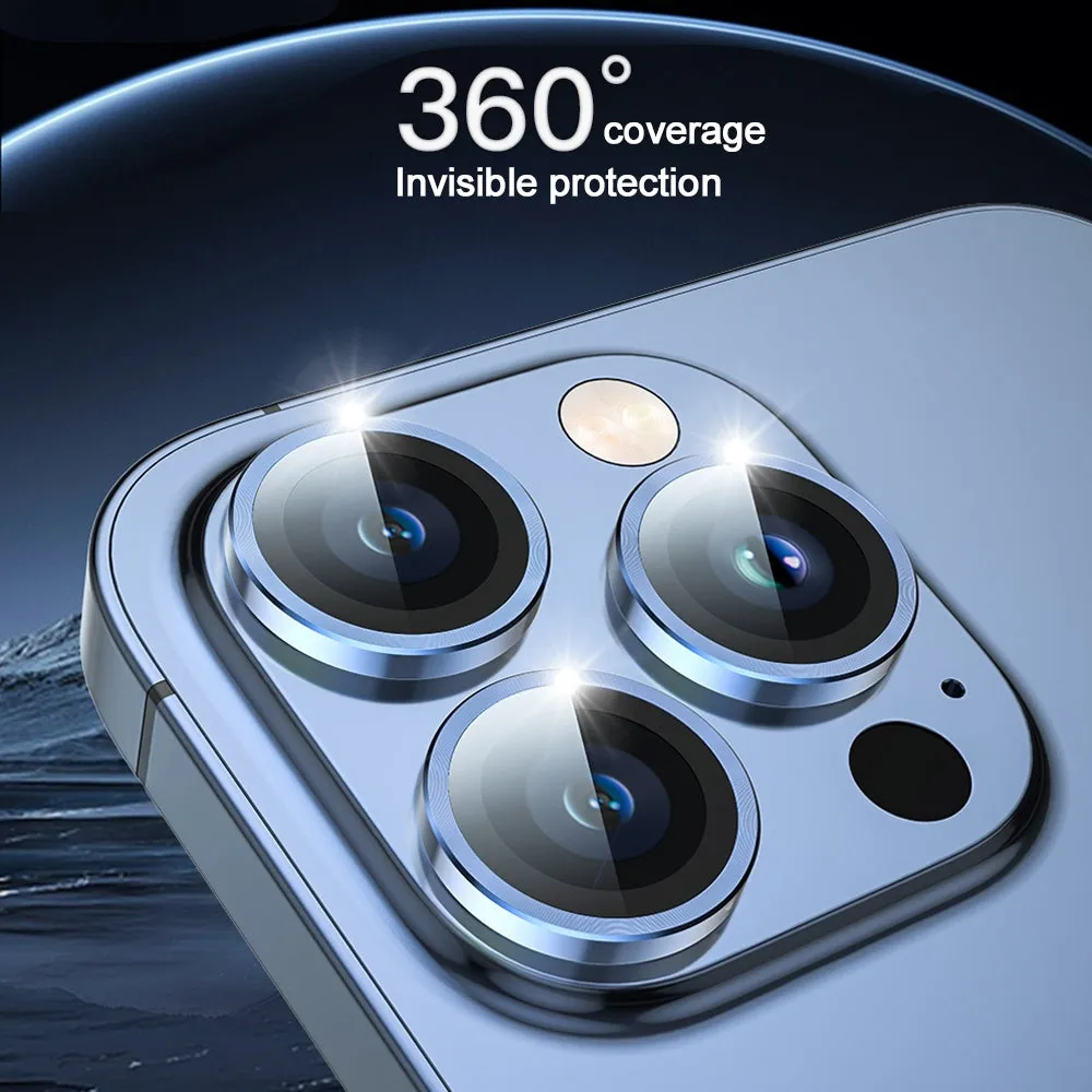 TOTU Golden Shield Series Metal Frame Lens Protector For iPhone